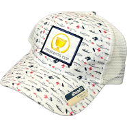 Capon Presidents Cup Patterned Mesh Back Trucker Hat White image