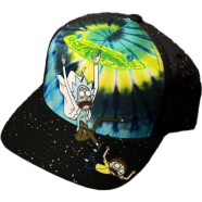Capon Rick And Morty Portal Fall Tie Dye Snapback Hat image