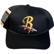 Capon Rx Embroidery Navy Blue With Gold And Red Cap image