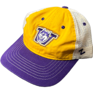Capon University Bulldog Baseball Gold And Purple Cap