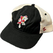 Capon Vintage Mascot Baseball Cap Black And White