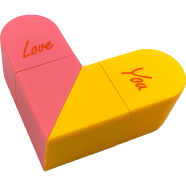 Cappuvini Love You Double Sided Heart-Shape Nourishing Lip Balm image