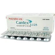 Cardex 3.125 mg Tablet 14's Strip image