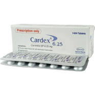 Cardex 6.25 mg Tablet 14's Strip image