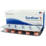 Cardicor 5 mg Tablet 10's Strip image