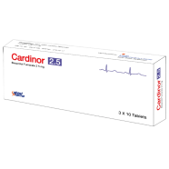 Cardinor 2.5 mg Tablet 10's Strip image