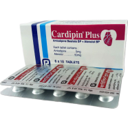 Cardipin Plus 5 mg 50 mg Tablet 10's Strip image
