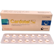 Cardotel 5 mg, 40 mg Tablet 14's Strip image