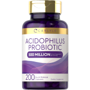 Carlyle Acidophilus Probiotic 500 Million Active Organisms 200 Quick Release Capsules - X003jzmkar image