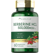 Carlyle Berberine HCL Supplement 500,000mcg 60 Capsules image