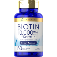 Carlyle Biotin Plus Keratin Beauty Formula 10000 MCG 150 Quick Release Capsules - X003B89GTP image