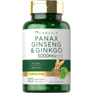 Carlyle Panax Ginseng And Ginkgo 5000mg 120 Vegetarian Capsules - X003tzhwzf image