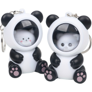 Cartoon Cute Panda Keychain Adorable Animal Keyring Men and Women Kids Bag Pendant Car Key Chain Key Ring Gift for Children. image