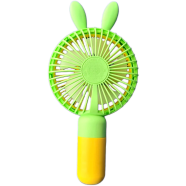 Cartoon Handheld USB Charging Mini Fan with Phone Stand - 3 Speed image