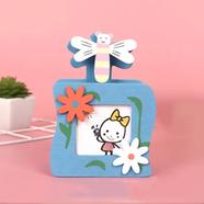 Cartoon Wooden Pencil Holder - Blue - 1 Pcs image