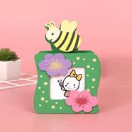 Cartoon Wooden Pencil Holder - Green - 1 Pcs image