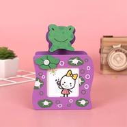 Cartoon Wooden Pencil Holder - Purple - 1 Pcs image
