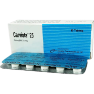 Carvista 25 mg Tablet 10's Strip image