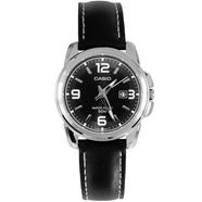 Casio Black Dial Leather watch For Ladies image