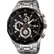 Casio EFR-539D-1AVUDF Edifice Chronograph Black Dial Silver Chain Watch Men image