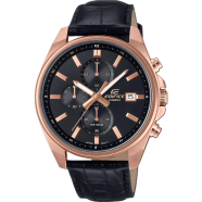 Casio EFV-610ECL-1AUDF Edifice Chronograph Brownish Dial Black Leather Men's Watch image