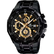 Casio EFR-539BK-1AVUDF Edifice Chronograph Golden Dial Black Chain Watch Men image