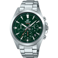Casio EFV-630D-3AVUDF Edifice Chronograph Stainless Steel Green Dial Silver Men Watch image