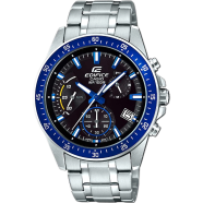 Casio EFV-540D-1A2VUDF Edifice Stainless Steel Black Dial Silver Men's Watch image