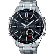 Casio EFV-C100D-1AVDF Edifice Stainless Steel Black Dial Silver Men Watch image