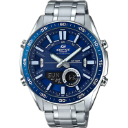 Casio EFV-C100D-2AVDF Edifice Stainless Steel Blue Dial Silver Men Watch image