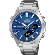Casio EFV-C120D-2ADF Edifice Stainless Steel Blue Dial Silver Men Watch image