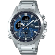 Casio ECB-30D-2ADF Edifice Stainless Steel Bluetooth Blue Silver Men’s Watch image