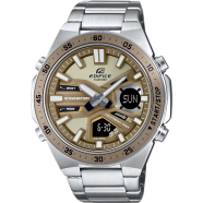 Casio EFV-C110D-5ADF Edifice Stainless Steel Bronze Dial Silver Men Watch image