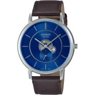 Casio Elegant Men's Watch with Brown Leather Strap image