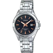 Casio LTP-1308D-1A2VDF Enticer Date Ladies Chain Watch image