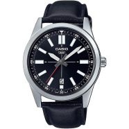 Casio Enticer Men Black Analog Watch Men Quartz Leather Band - MTP-VD02L-7EUDF