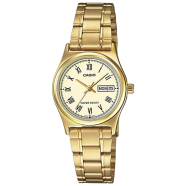 Casio Enticer Series Black Dial Mens Gold Watches image