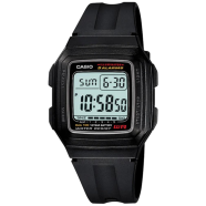 Casio Fiber Belt Dual Time Men Watch - F-201WA-1ADF 