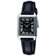 Casio Ladies Tank Quartz Analog Leather Strap Watch image