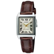 Casio Ladies Tank Quartz Analog Leather Strap Watch image