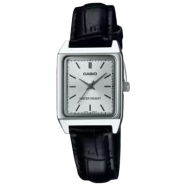 Casio Ladies Tank Quartz Analog Leather Strap Watch image
