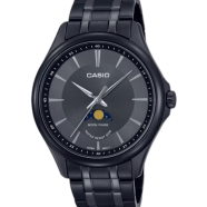 Casio Moon Phase Black Dial Watch For Men image