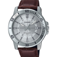 Casio Quartz Leather Steel Men’s Watch image