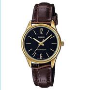 Casio SS Caseback Brown Leather Strap Women's Watch - LTP-V005GL-1BUDF icon