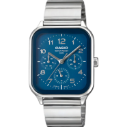 Casio MTP-M306D-2AVDF Stainless Steel Multi Dial Blue Silver Watch Men image