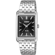 Casio MTP-B215D-1AVDF Stainless Tank Black Silver Watch Men image