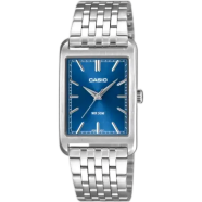Casio MTP-B215D-2AVDF Stainless Tank Blue Silver Watch Men image