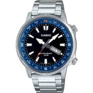 Casio MTD-130D-1A2VDF Standard Day Date Stainless Steel Chain Watch image