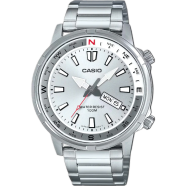 Casio MTD-130D-7AVDF Standard Day Date Stainless Steel Chain Watch image