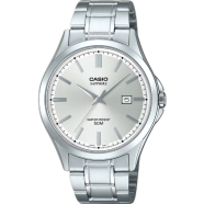Casio MTS-115D-7AVDF Standard Sapphire Date Silver Chain Watch Men image